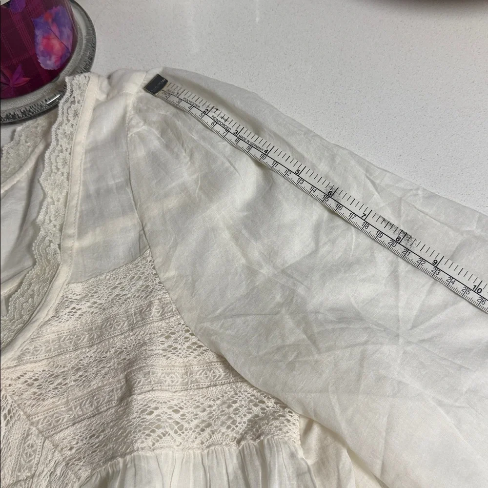 Free People Forevermore Long-sleeve Lace Detail Blouse NWOT - Picture 13 of 16